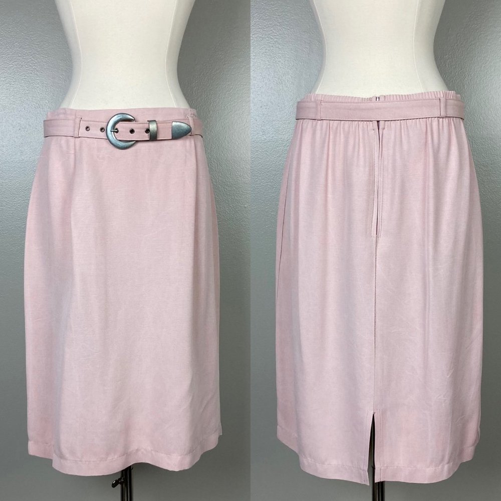 SANDRA INGRISH SPORT - L - VINTAGE Skirt with Belt